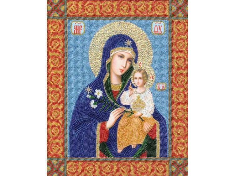 Набор вышивки бисером «Икона Божией Матери «Неувядаемый цвет»»
