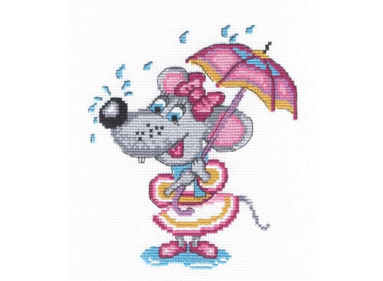 Набор для вышивания «Мышка с зонтиком»