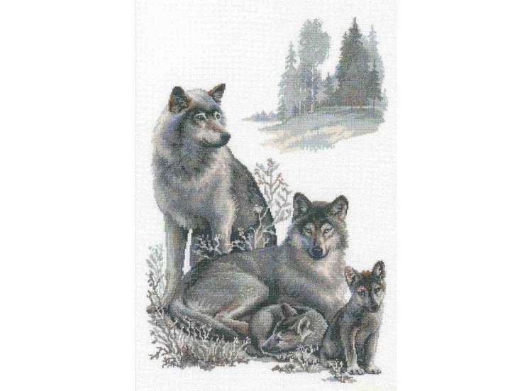 Набор для вышивания «Волки»