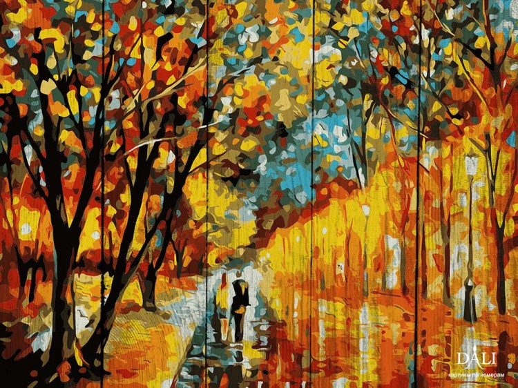 Картина по номерам по дереву Dali «Вечерняя прогулка»