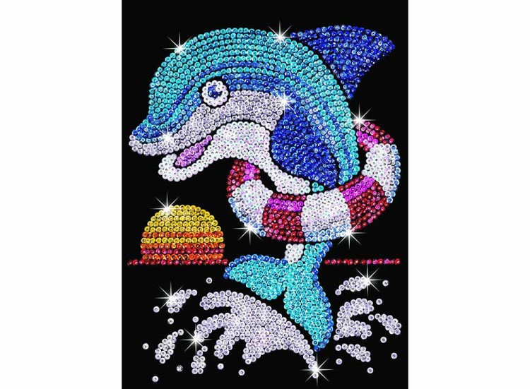 Мозаика из пайеток «Дельфин»