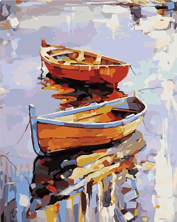 Картина по номерам «Две лодки»