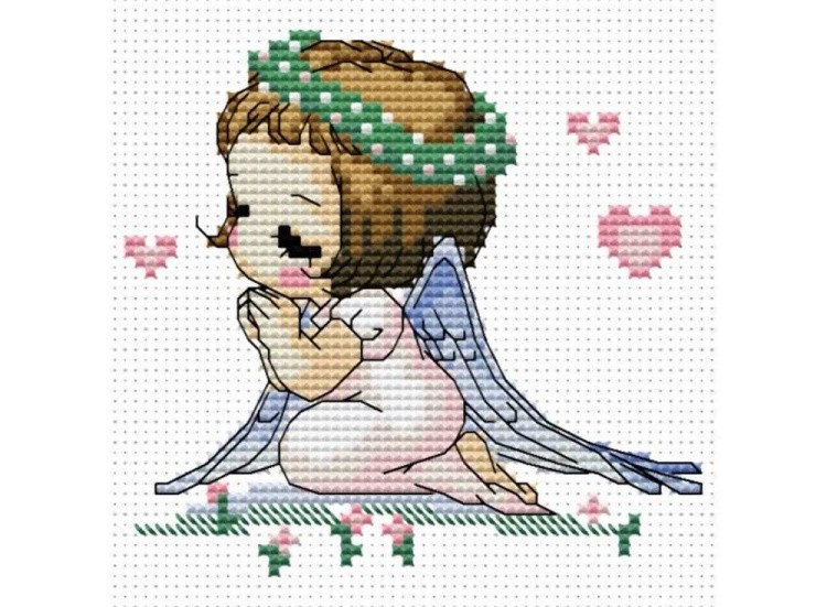 Набор для вышивания «Ангелочек с сердечками»
