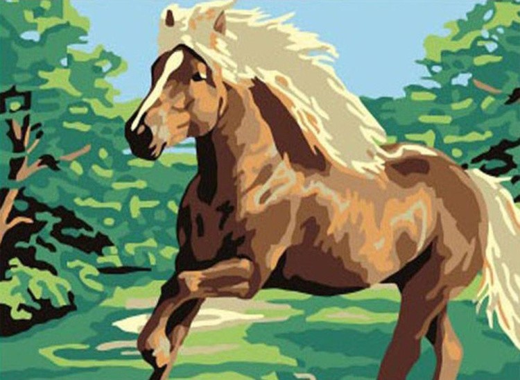 Картина по номерам «Лошадка»