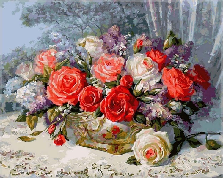 Картина по номерам «Розы на веранде»