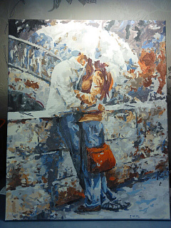 Картина по номерам «Романтическая прогулка под дождем» Эмерико Тота
