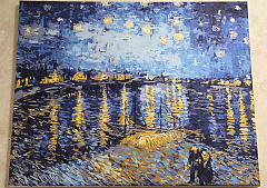 Картина по номерам «Звезды над водой» Ван Гога