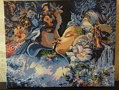 Картина по номерам «Поцелуй» Жозефины Уолл+в наборе подарок