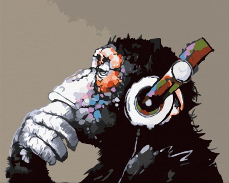 

Картина по номерам «Monkey — Music. Мелодия мысли»