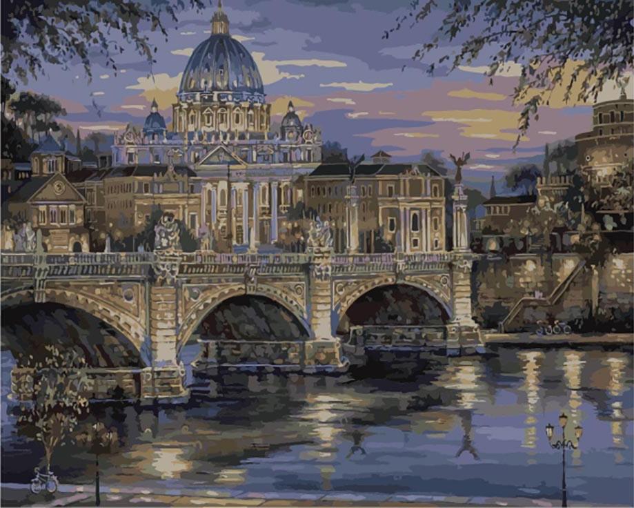 

Картина по номерам «Вечерний Ватикан» Роберта Файнэла