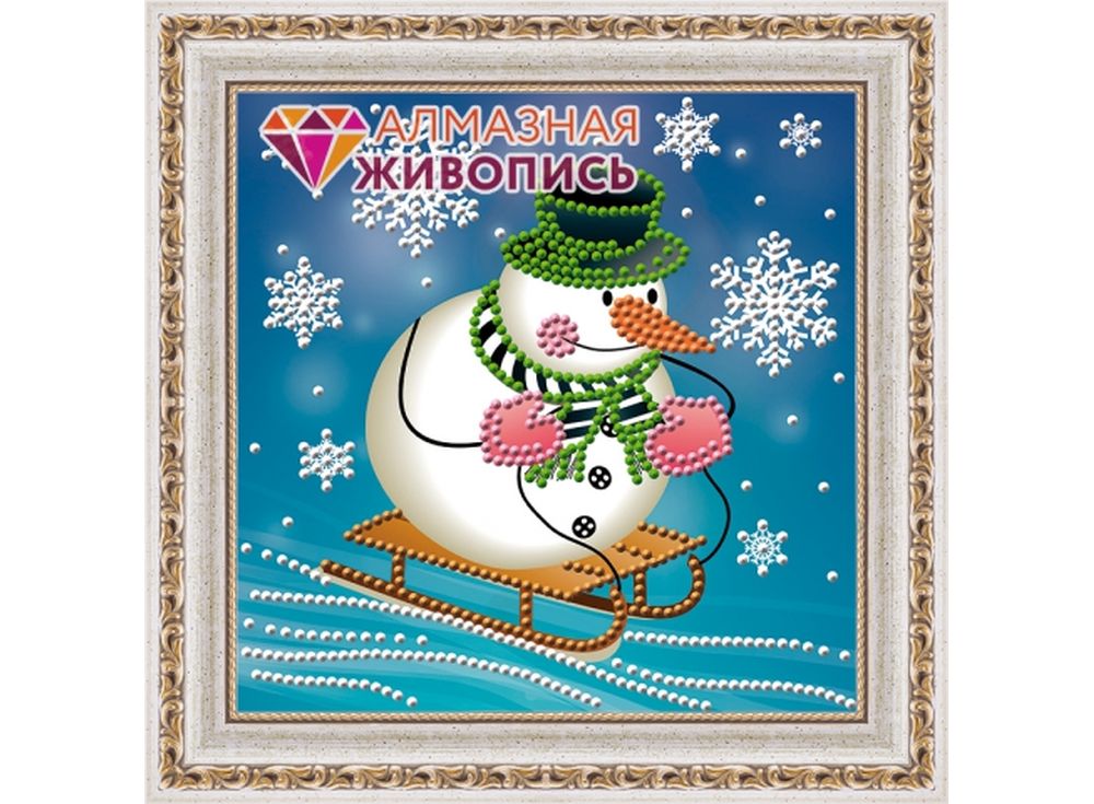 

Алмазная вышивка «Снеговик на санках»