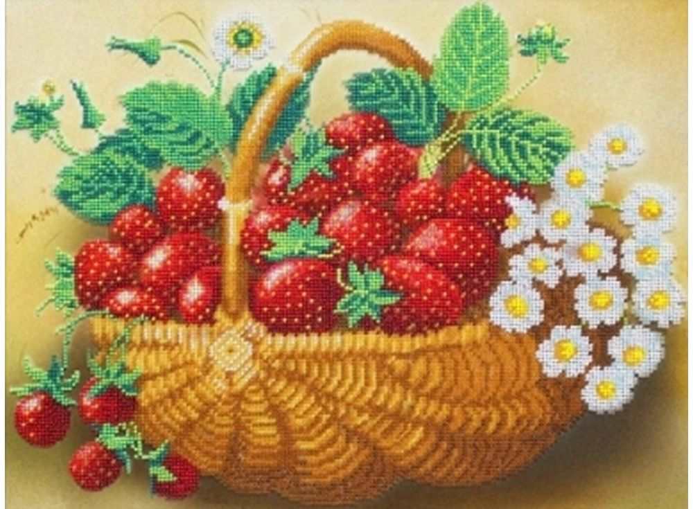 

Набор вышивки бисером «Лукошко клубники»