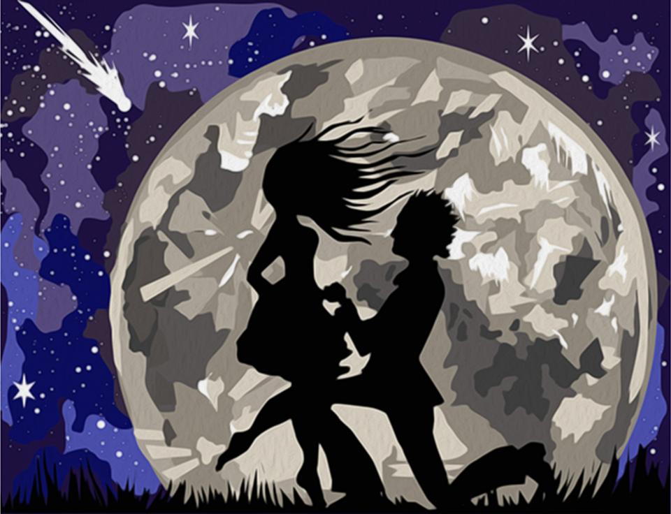 Девочка луна танцуй. Луна рисунок. Космос любовь. Танцы при Луне. Пара на фоне Луны.