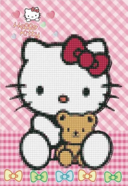 

Алмазная вышивка «Kitty и Мишка»