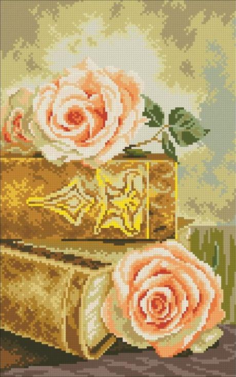 

Алмазная вышивка «Книги и розы»