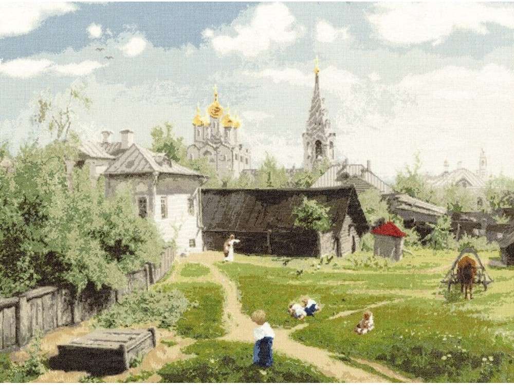 московский дворик крестиком