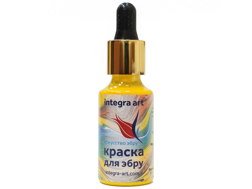 

Краска для эбру желтая 30 мл, Integra Art