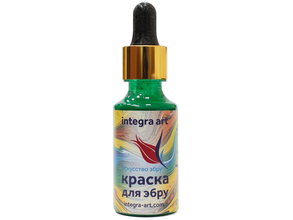 

Краска для эбру зеленая 30 мл, Integra Art