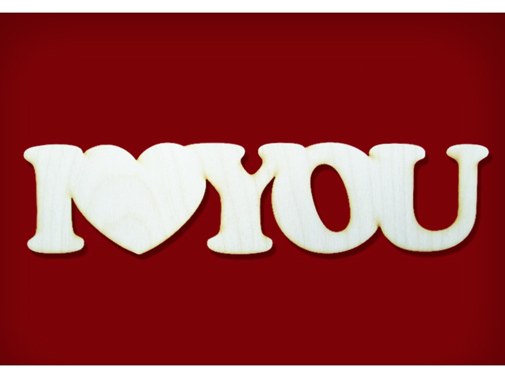 

Деревянная заготовка для эбру - I love you, Integra Art