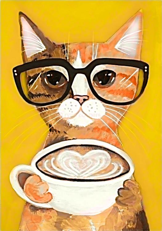 

Алмазная вышивка «Кофе-котик», «Кофе-котик»