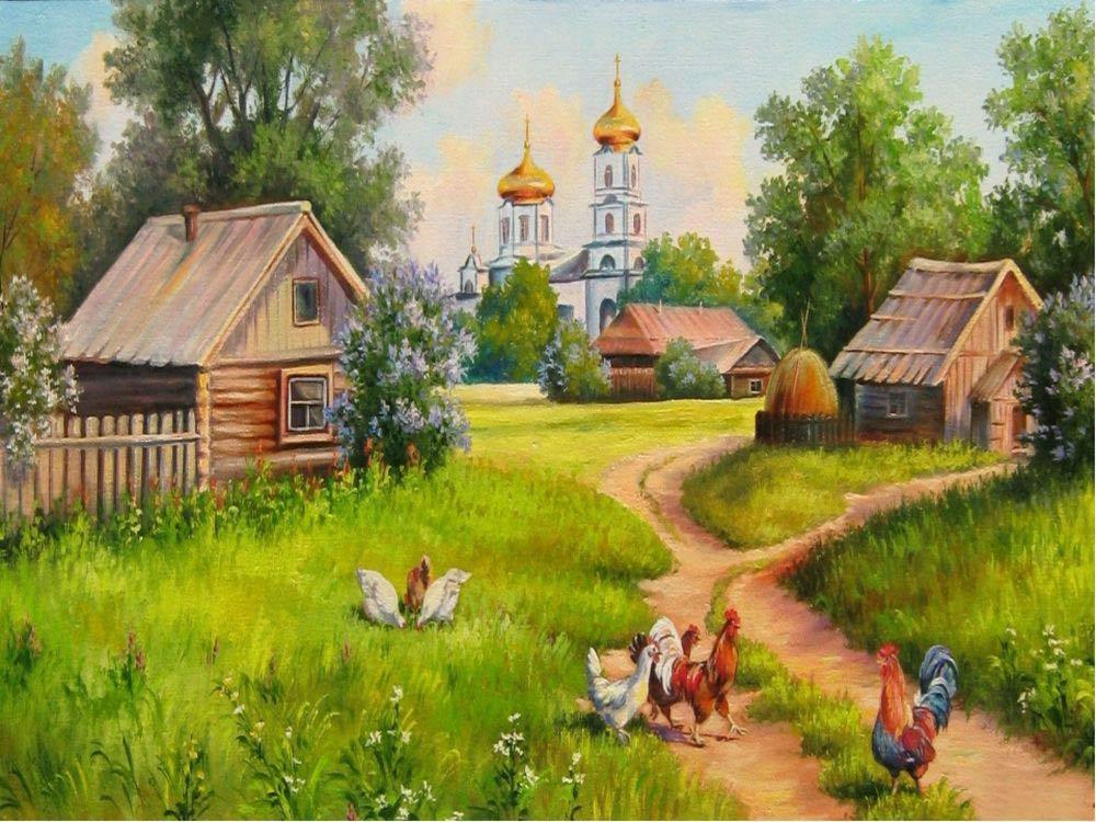 

Картина по номерам «Сельский пейзаж»