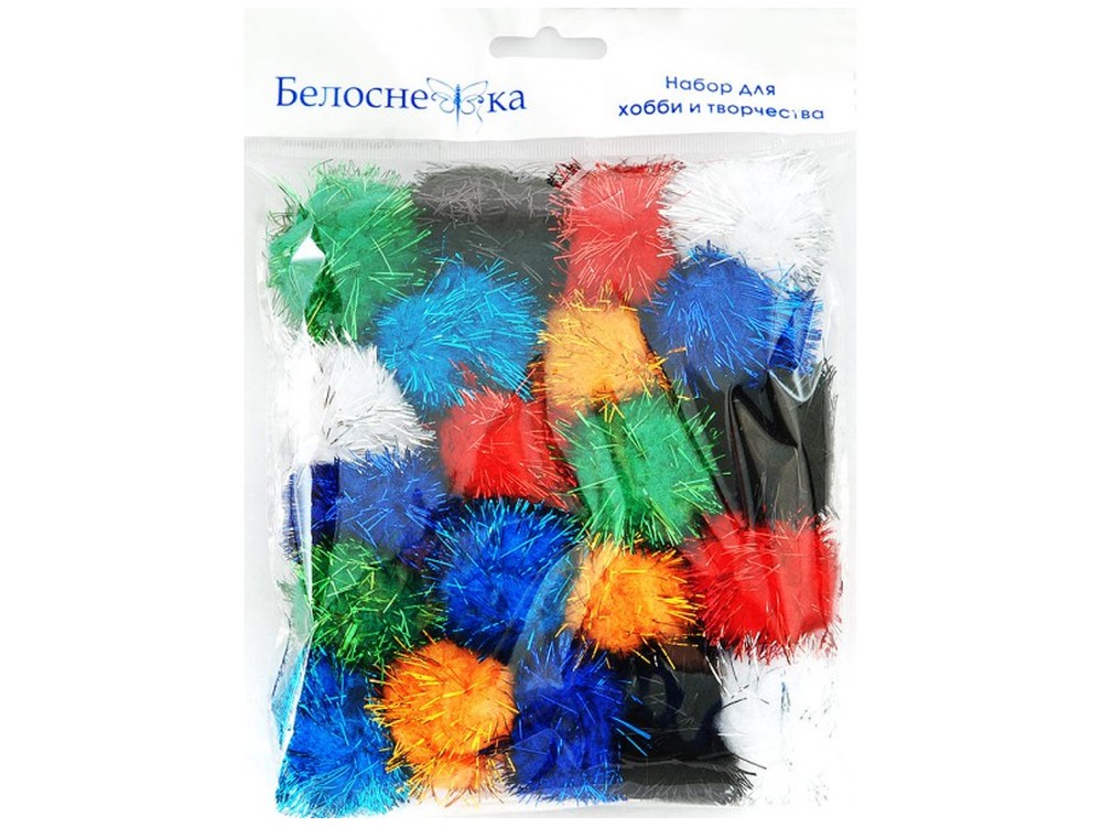 

Декоративные помпоны блестящие ассорти