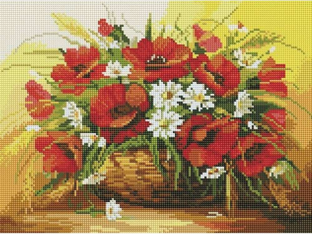 

Алмазная вышивка «Маки в корзине»