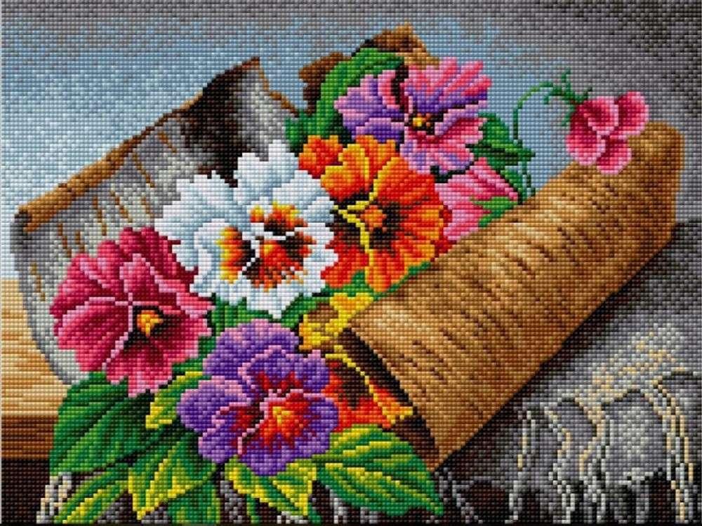 

Алмазная вышивка «Анютины глазки»
