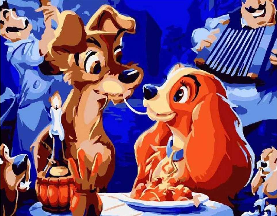 

Картина по номерам «Леди и Бродяга»
