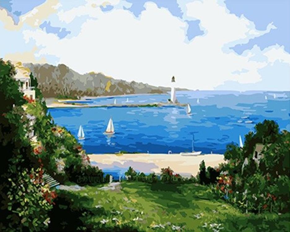 

Картина по номерам «Морской пляж»