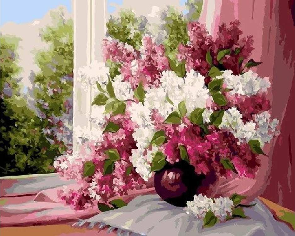

Картина по номерам «Весенняя сирень» Анки Булгару