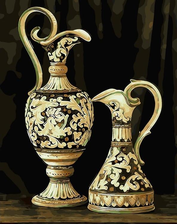 

Картина по номерам «Фарфоровые кувшины»
