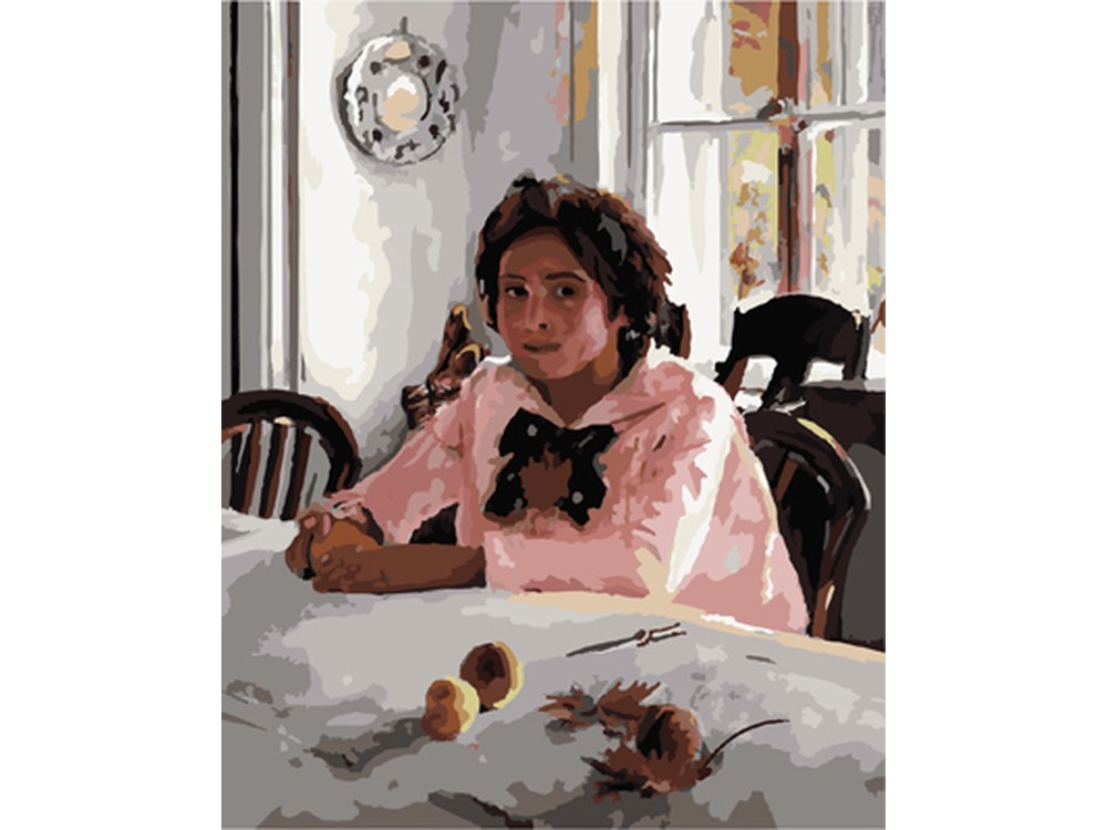 Картина девочка с персиками фото