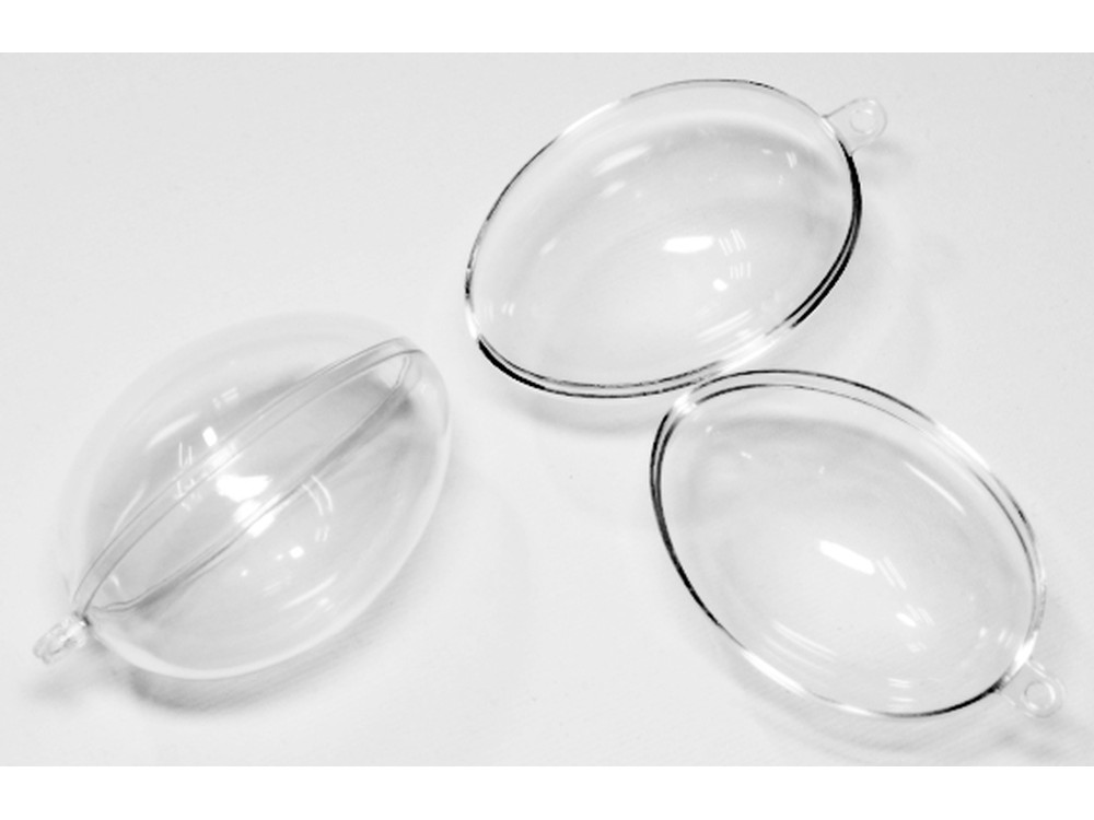 

Яйцо прозрачное пластиковое половинками (d 11 см), 2 шт