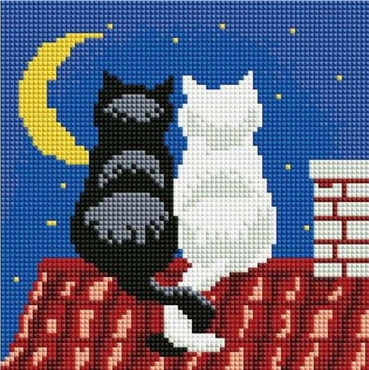 

Алмазная вышивка «Влюбленные коты»