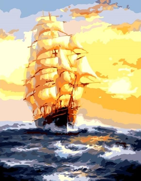 

Картина по номерам «Море на закате» Сергея Минаева