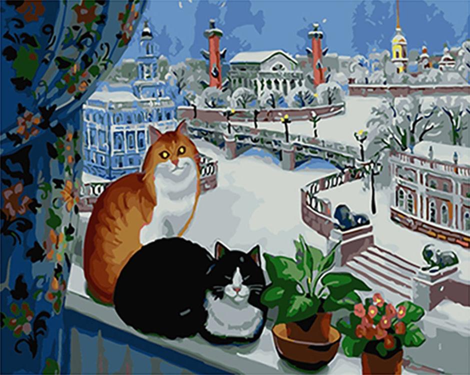 Открытка коты питера