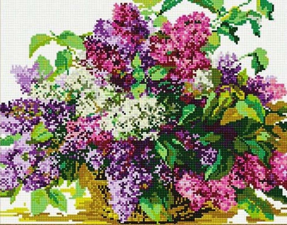 

Алмазная вышивка «Сирень»