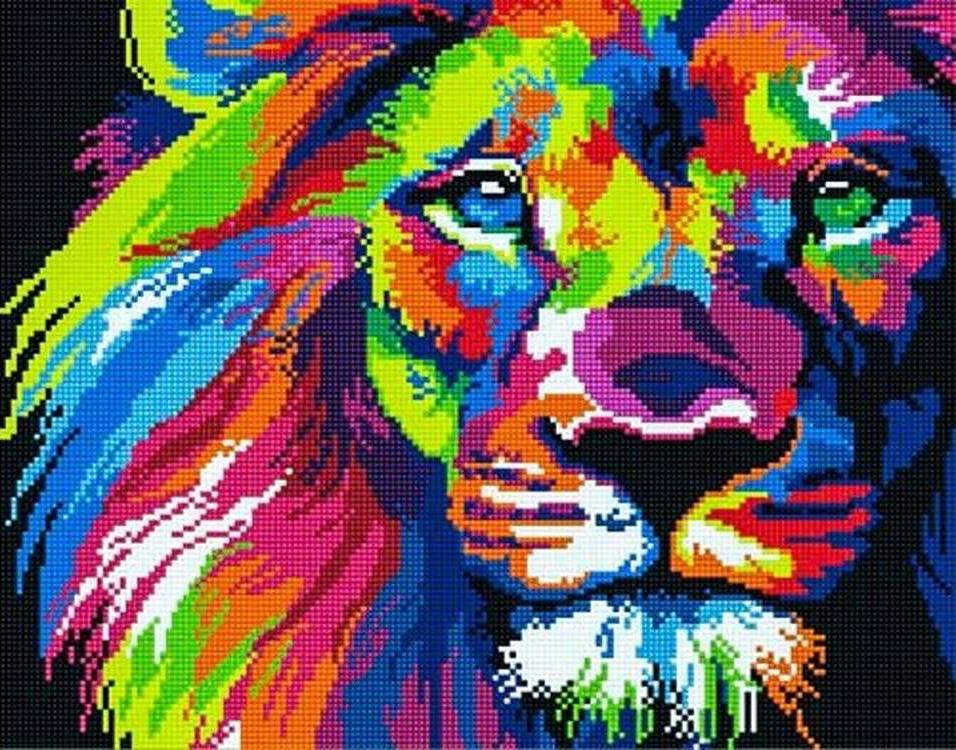 

Алмазная вышивка «Радужный лев» Ваю Ромдони