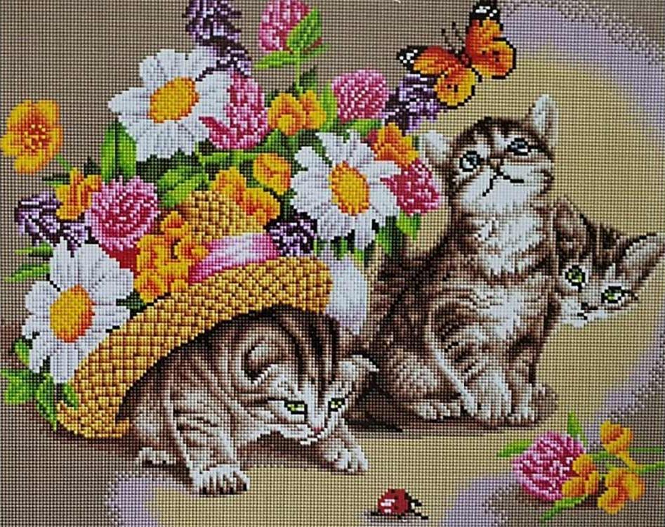 

Алмазная вышивка «Котята»