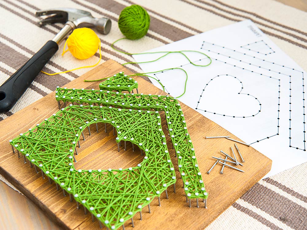 Набор для творчества STRING ART «Дом» A4007 String Art Lab 30x21 см ...