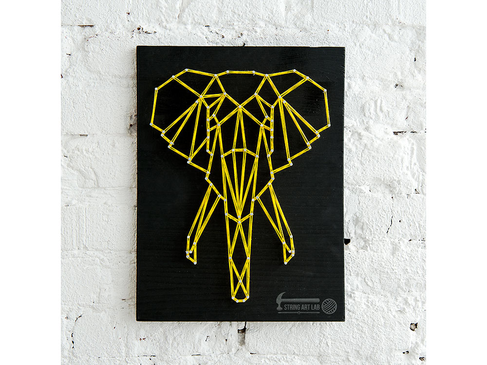 

Набор для творчества STRING ART Слон минимализм