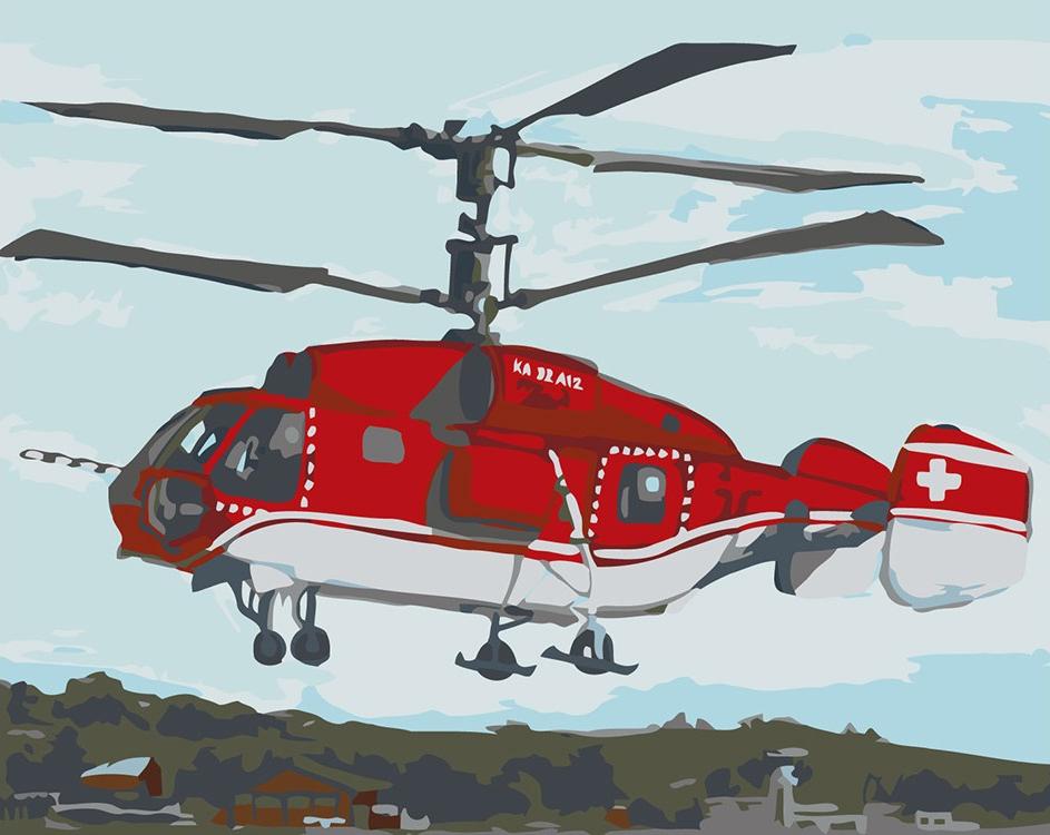 

Картина по номерам «Вертолет»