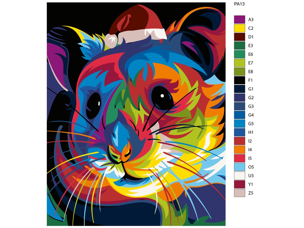 Картина по номерам хомяк