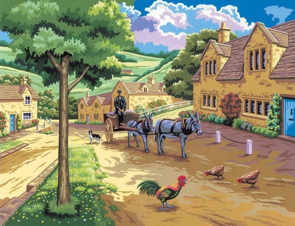 

Картина по номерам «Тихая улочка»