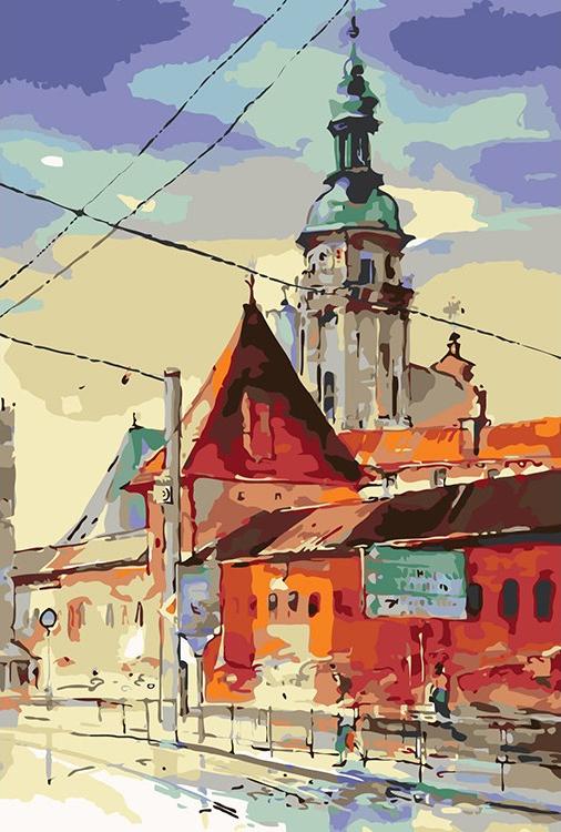 

Картина по номерам «Старинная улочка»
