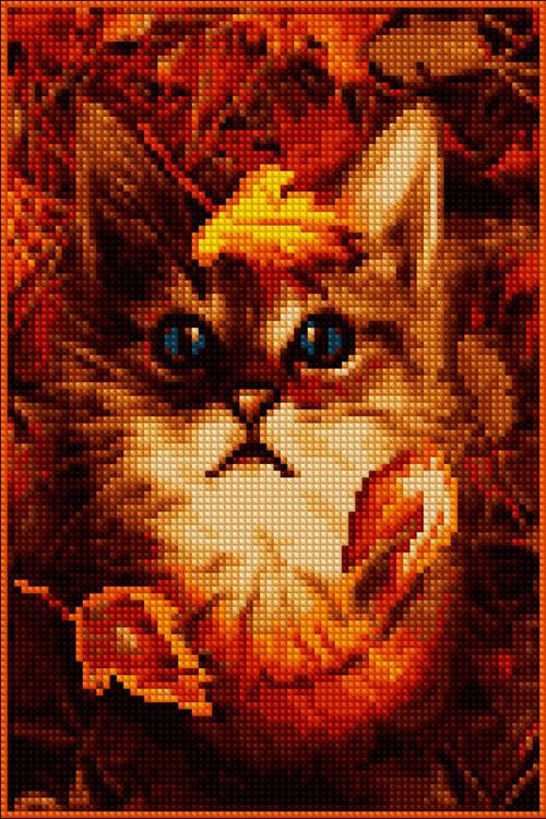 

Алмазная вышивка «В осенних листьях»