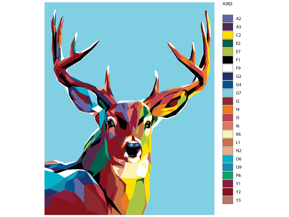 Картина по номерам олень