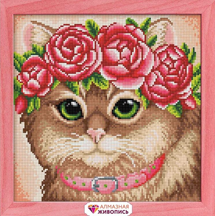 

Алмазная вышивка «Кошка в веночке», «Кошка в веночке»