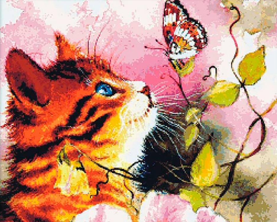 

Алмазная вышивка «Кошкина любовь»